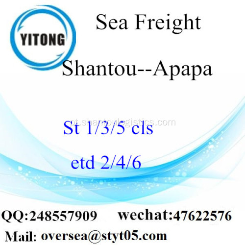 Consolidação de LCL Shantou Porto de Apapa